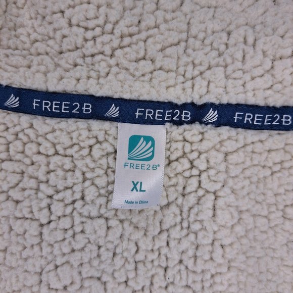 Free2Be Sherpa-Lined Full Zip Funnel Neck Jacket Size XL - Picture 7 of 8